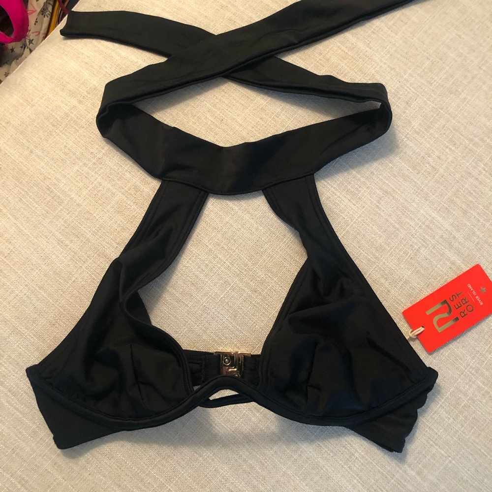 NWT river island V wire high neck sexy bikini top - Picture 5 of 6